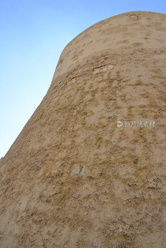 易卜拉欣城堡/ Qasr易卜拉欣的传统施工方法-稻草和粘土砌体- Al-Hofuf, Al-Ahsa绿洲，沙特阿拉伯